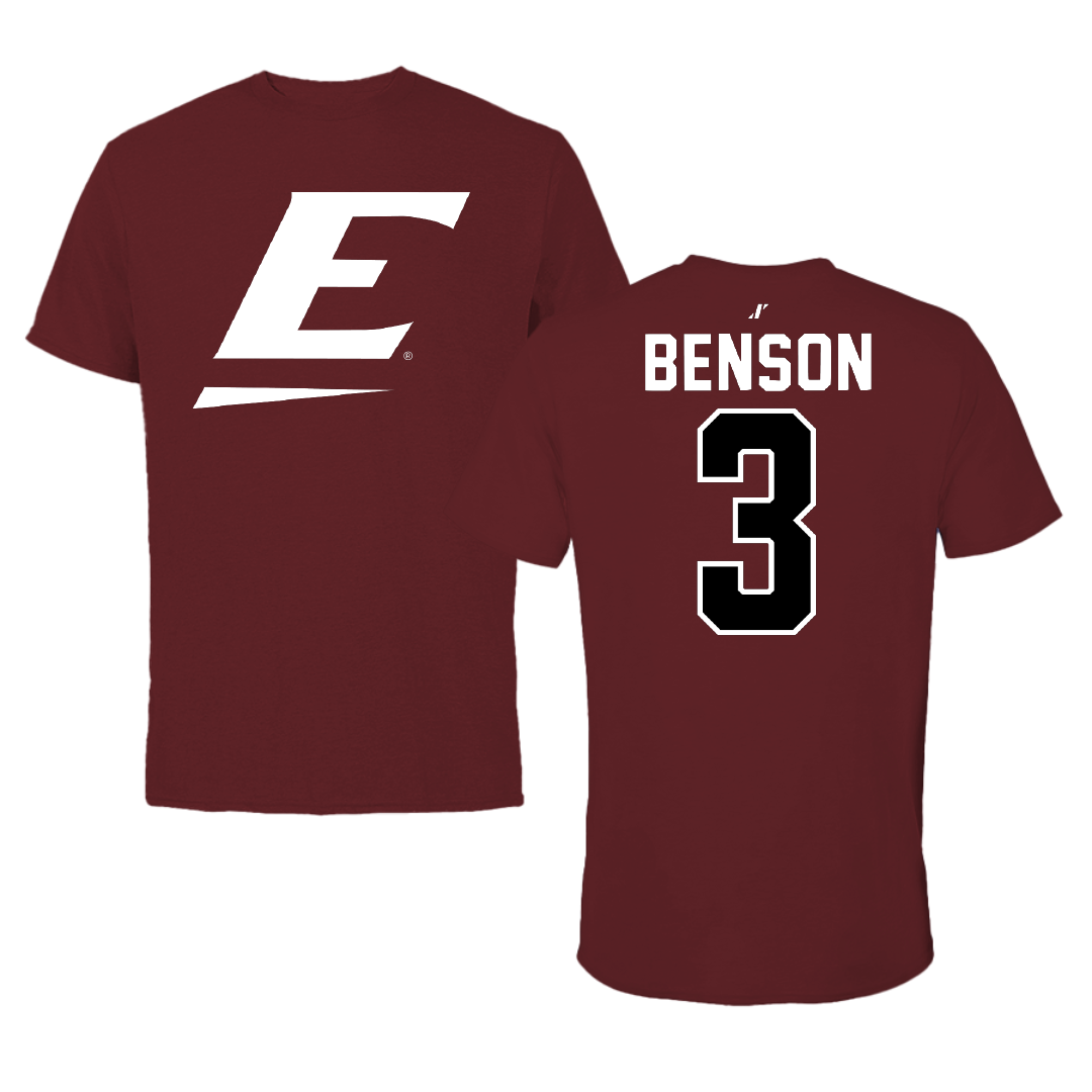Eastern Kentucky University Baseball Maroon Tee - #3 Kobe Benson