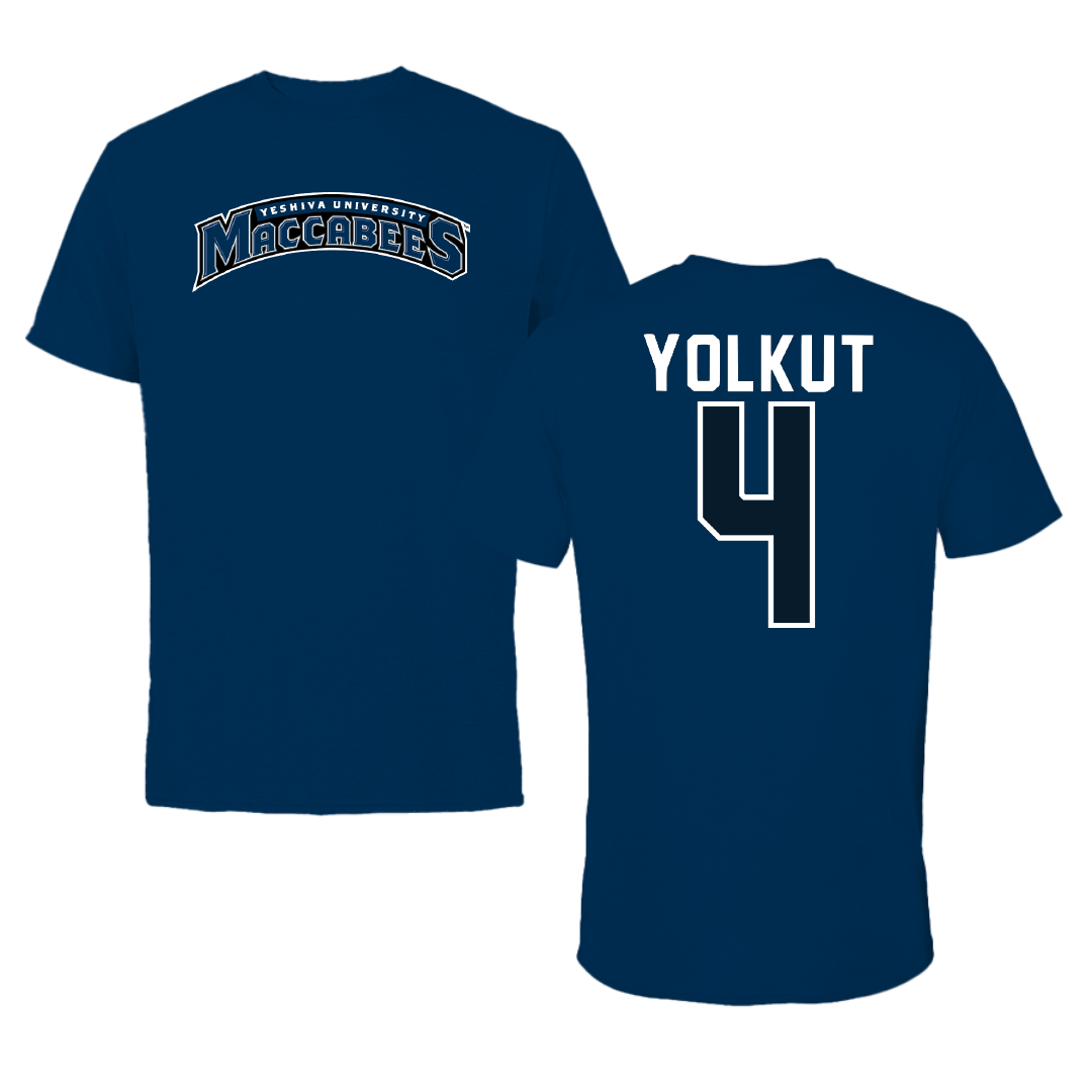 Yeshiva University Basketball Navy Tee - #4 Sara Yolkut
