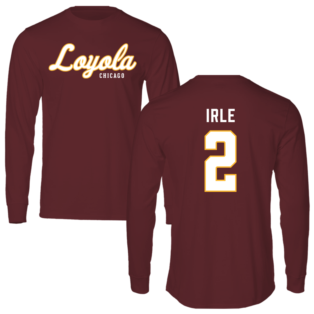 Loyola University-Chicago Soccer Maroon Performance Long Sleeve - #2 Emma Irle