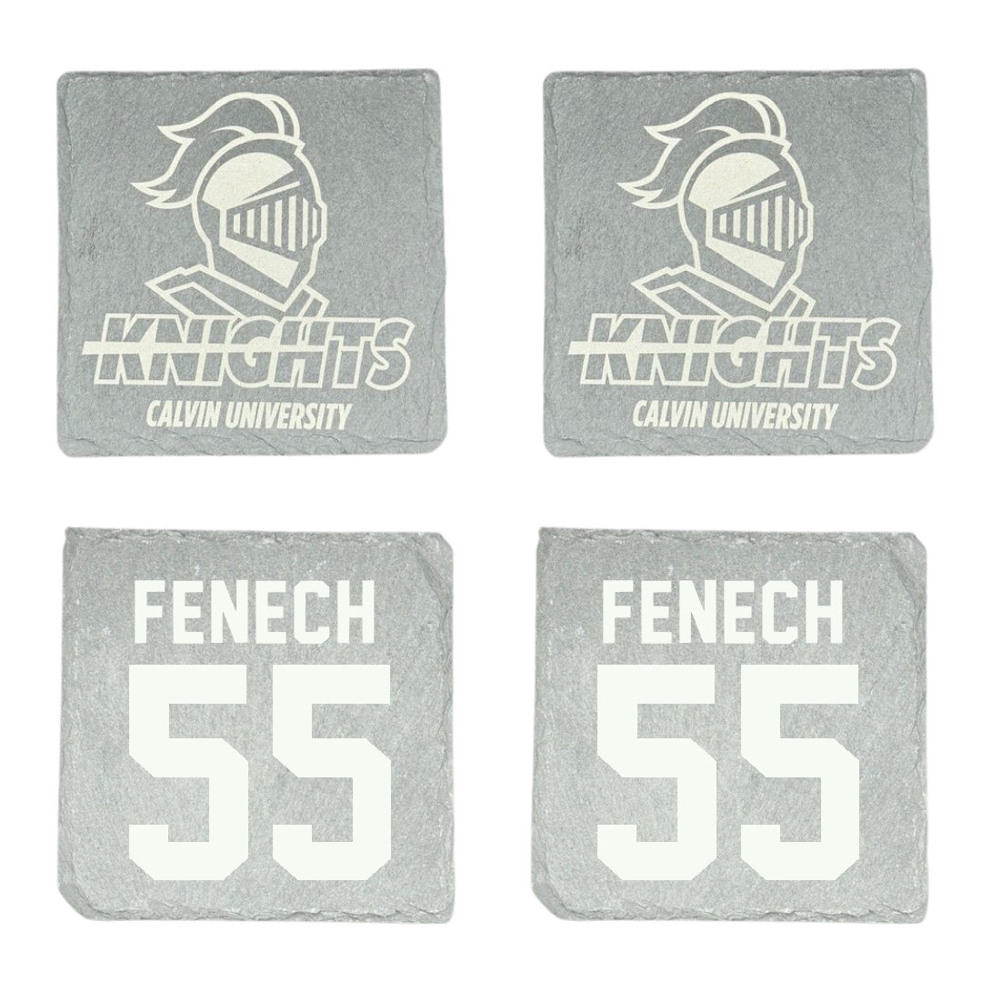 Calvin University Football Stone Coaster (4 Pack)  - #55 Austin Fenech