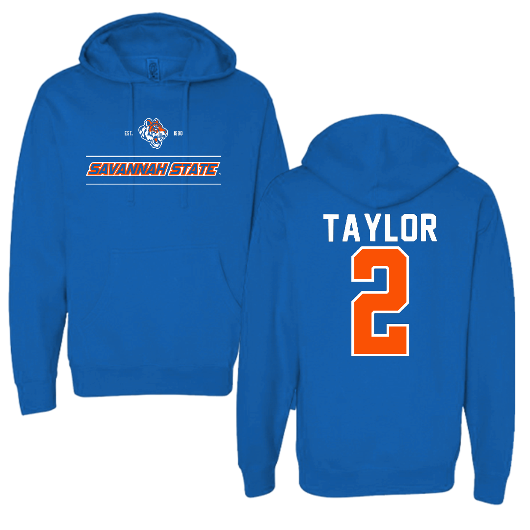 Savannah State University Baseball Blue General Hoodie - #2 Payton Taylor