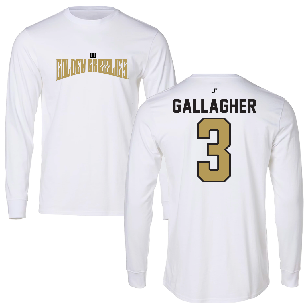 Oakland University Volleyball White Classic Long Sleeve - #3 Kiley Gallagher