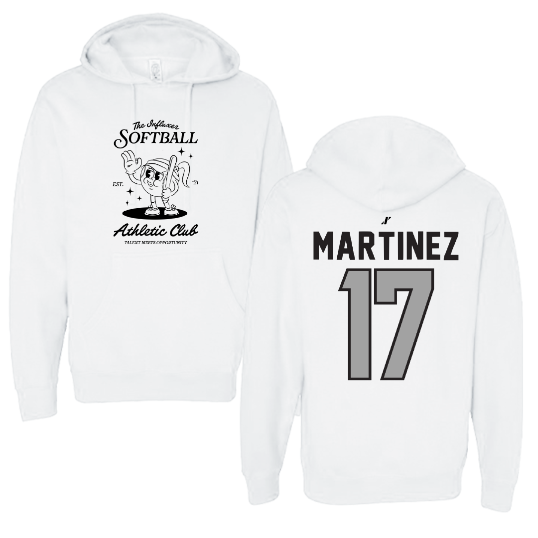 Softball White Influxer Athletic Club Hoodie - #17 Bryana Martinez