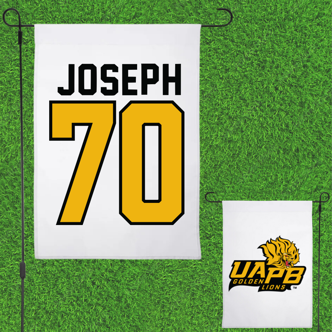 University of Arkansas-Pine Bluff Football White Garden Flag - #70 Charles Joseph