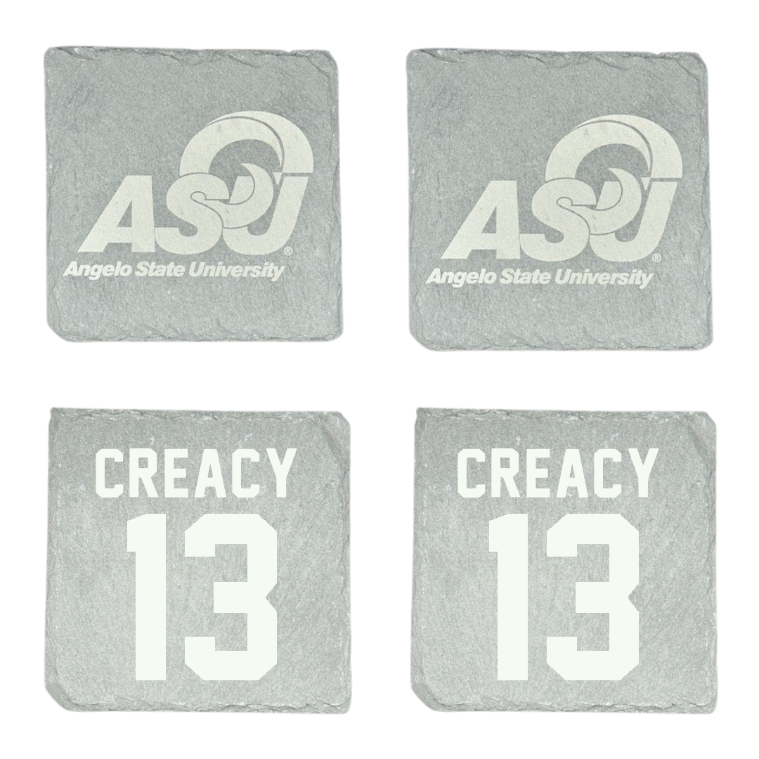 Angelo State University Volleyball Stone Coaster (4 Pack)  - #13 Amelia Creacy