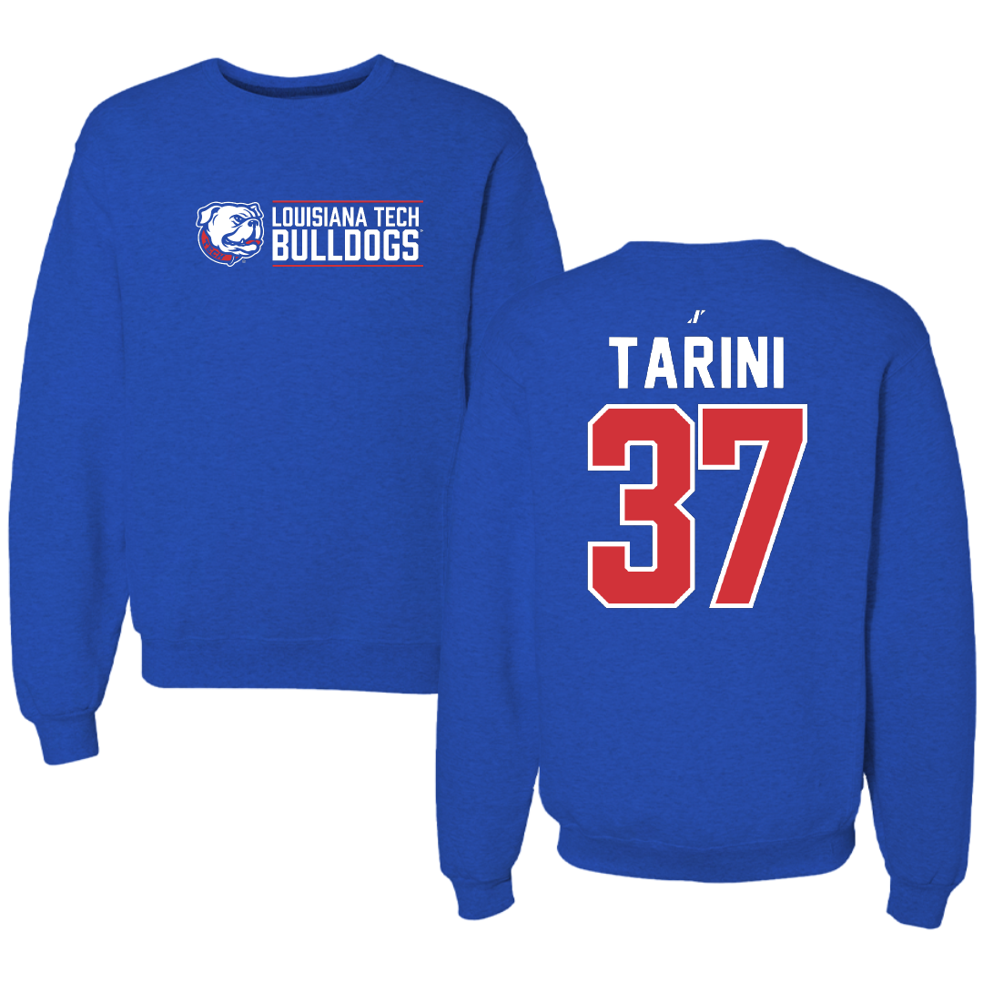 Louisiana Tech University Baseball Blue General Crewneck - #37 Reece Tarini