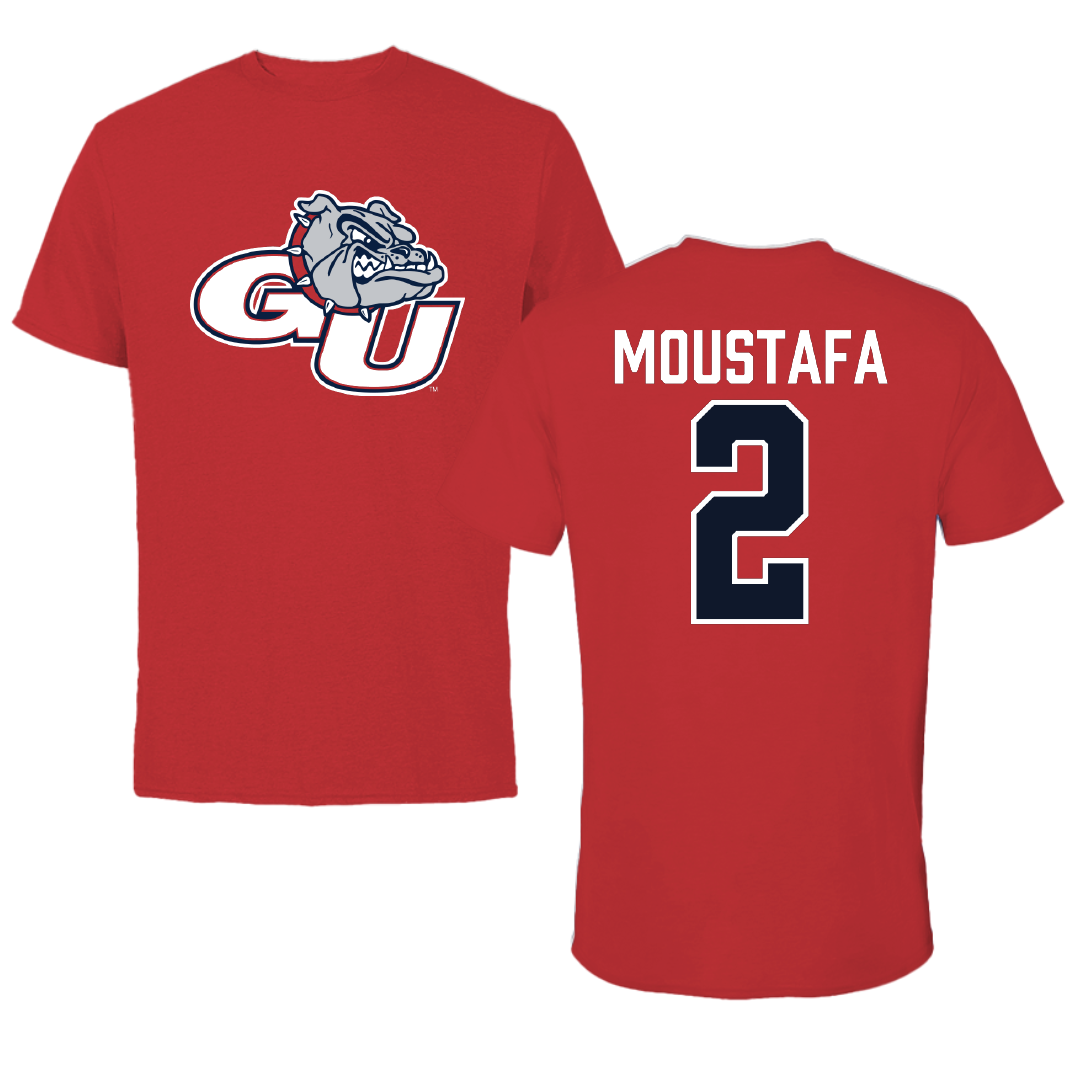Gonzaga University Soccer Red Performance Tee - #2 Farhan Moustafa