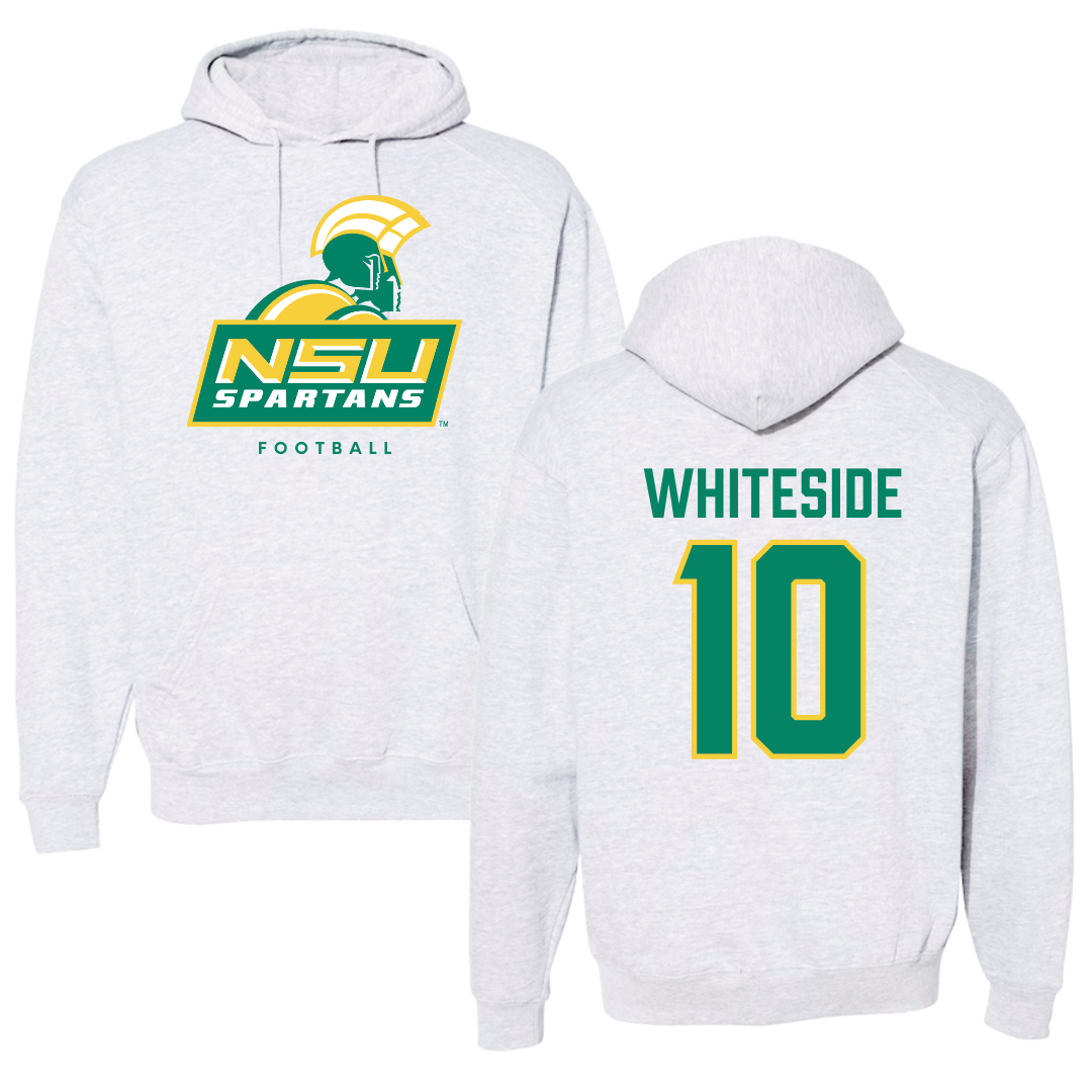 Norfolk State University Football Gray Hoodie - #10 Izayah Whiteside