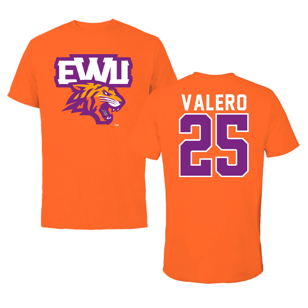 Edward Waters University Baseball Orange Performance Tee - #25 Luis Valero