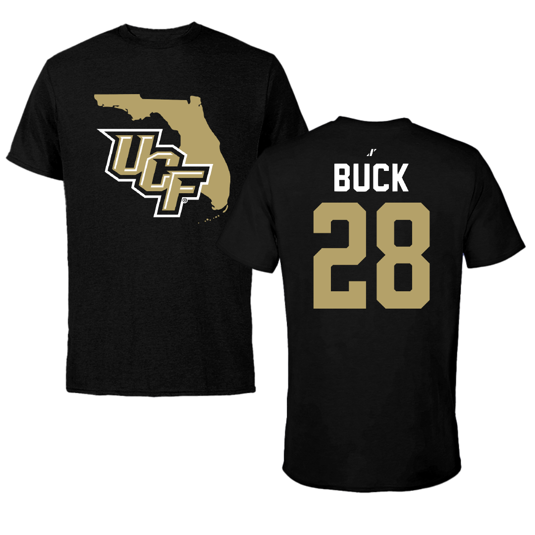 University of Central Florida Soccer Black State Performance Tee - #28 Audrey Buck