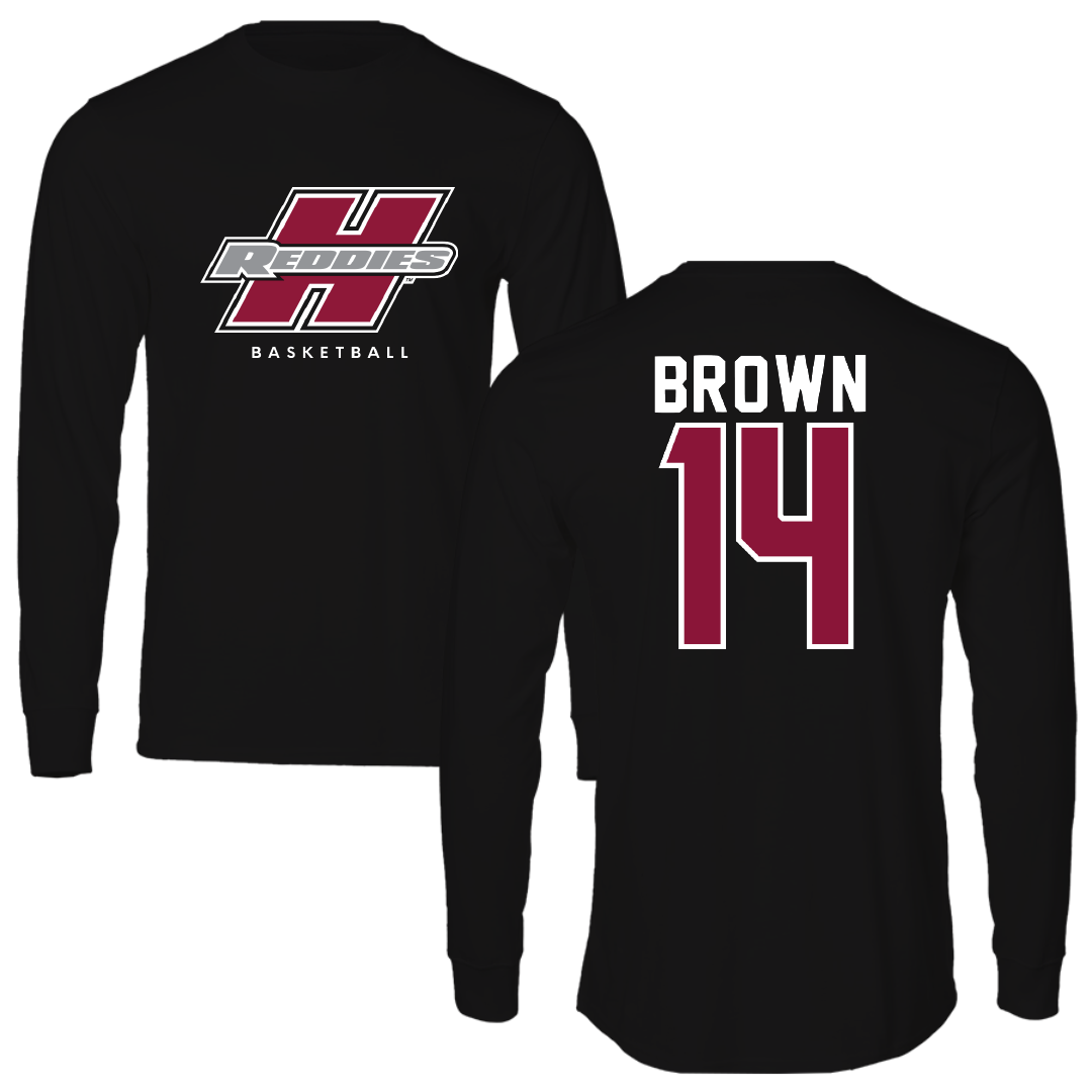 Henderson State University Basketball Black Performance Long Sleeve - #14 Jamarion Brown