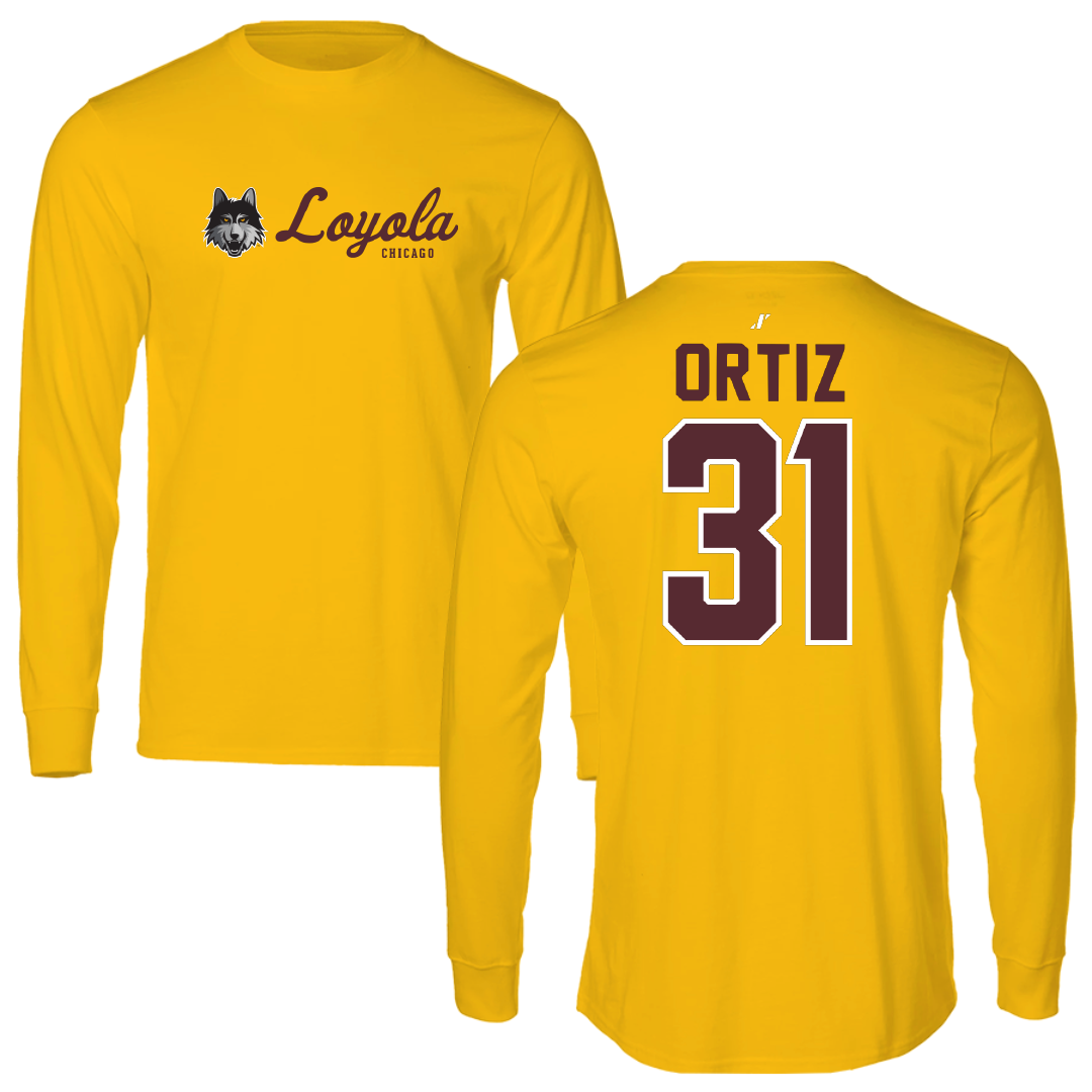 Loyola University-Chicago Soccer Gold General Long Sleeve - #31 Alex Ortiz