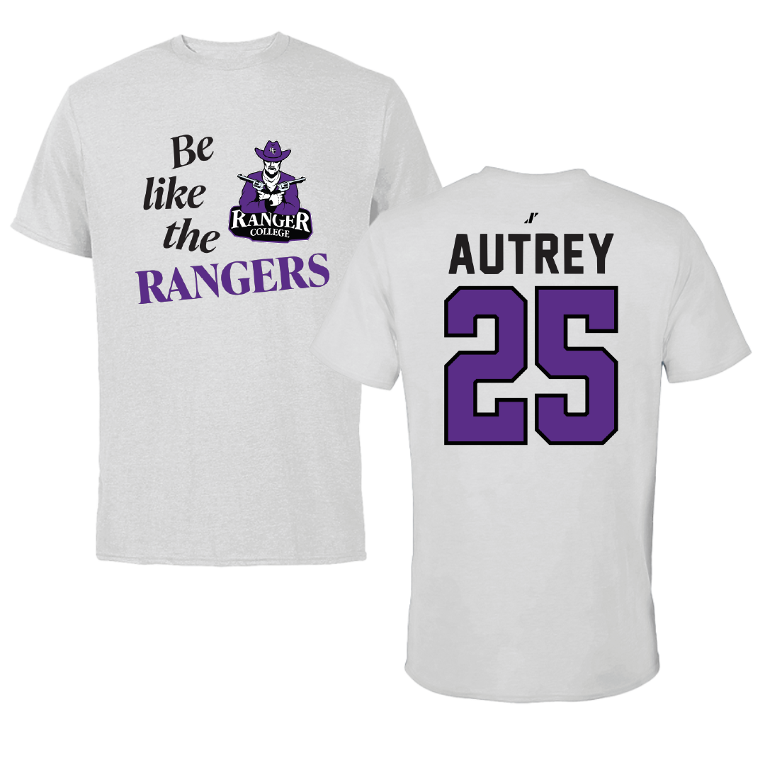 Ranger College Softball Light Gray Be Like Us Tee - #25 Annastasia Autrey