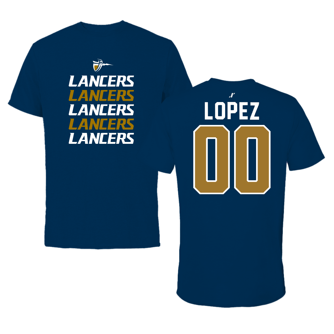California Baptist University Softball Navy General Performance Tee - #00 Laci Lopez