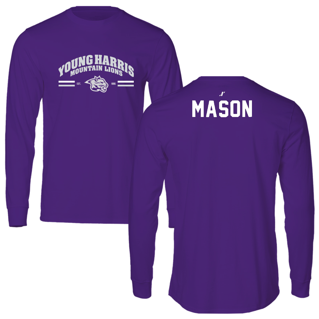 Young Harris College TF and XC Purple General Performance Long Sleeve - Noah Mason