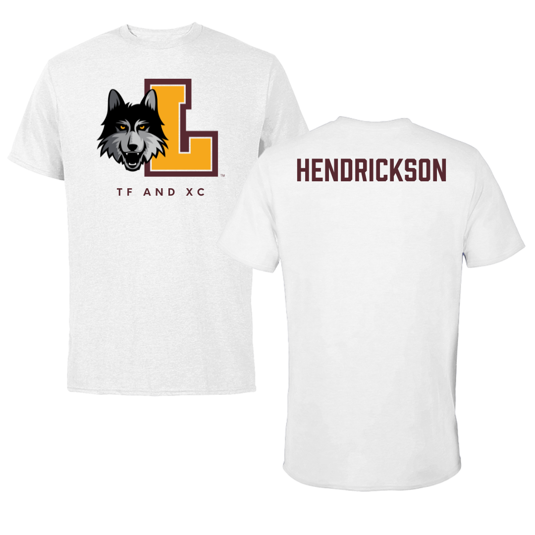 Loyola University-Chicago TF and XC White Performance Tee - Fran Hendrickson