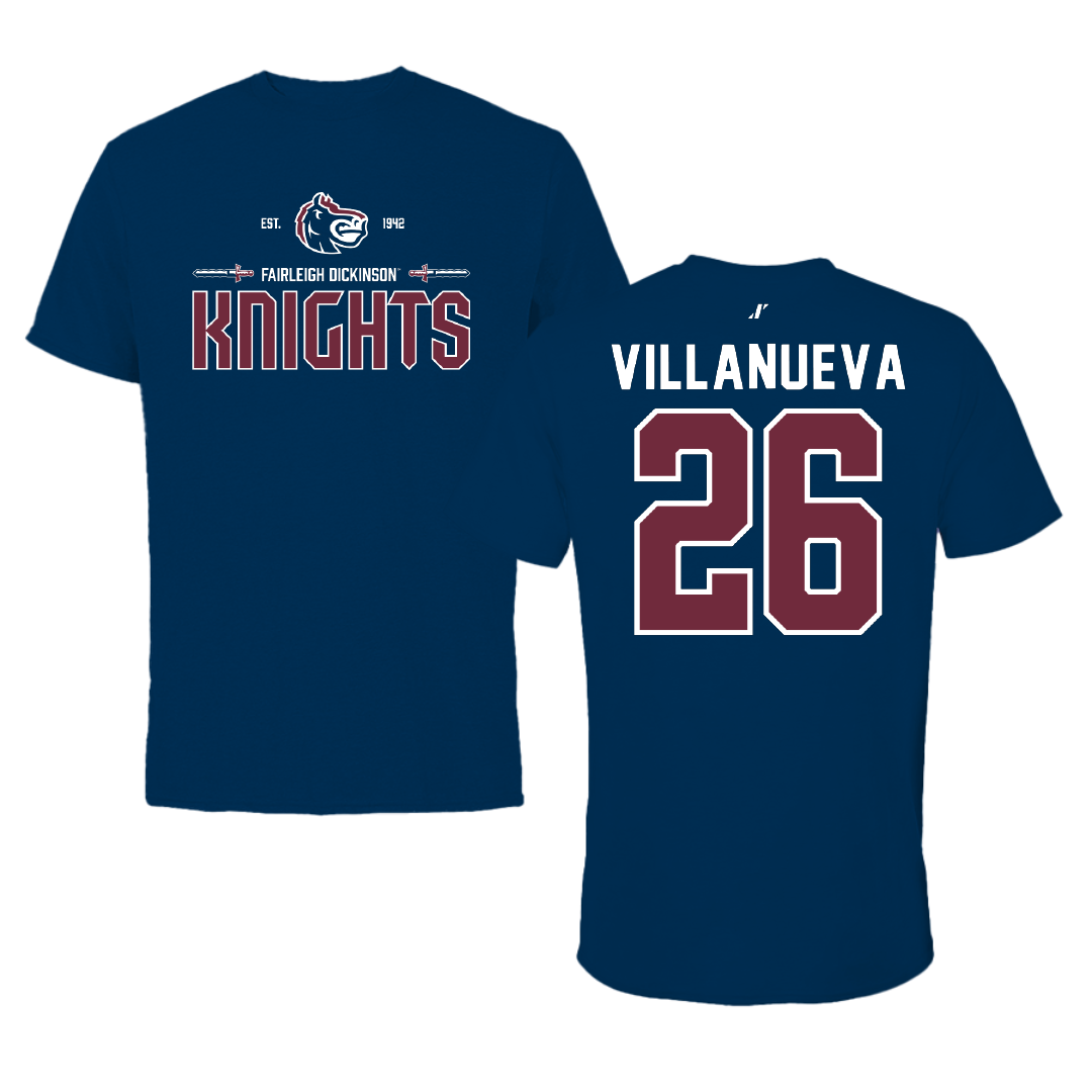 Fairleigh Dickinson University-Metropolitan Campus Soccer Navy General Tee - #26 Emily Villanueva
