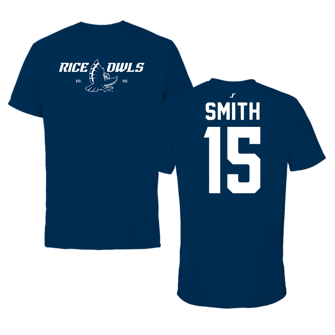Rice University Baseball Navy General Tee - #15 Luke Smith