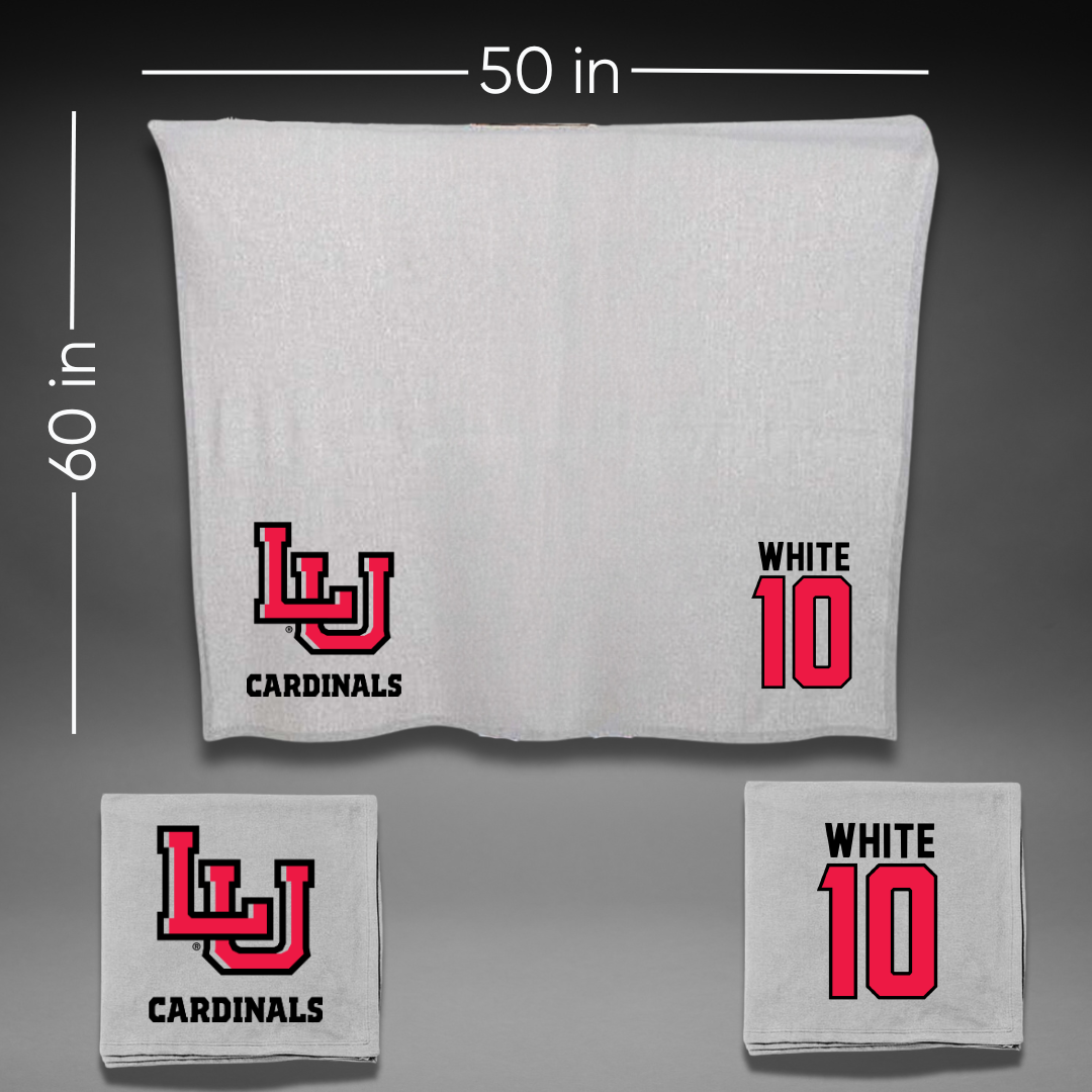 Lamar University Basketball Gray Blanket - #10 Errol White