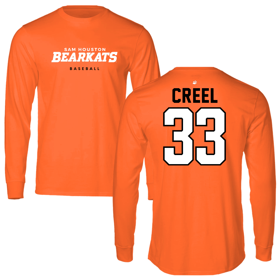 Sam Houston State University Baseball Orange Long Sleeve - #33 Mason Creel
