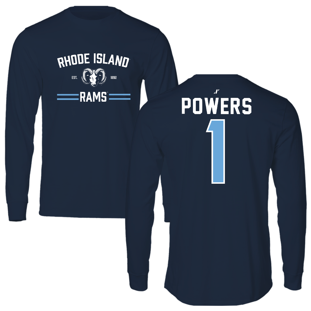 University of Rhode Island Volleyball Navy General Performance Long Sleeve - #1 Ryleigh Powers