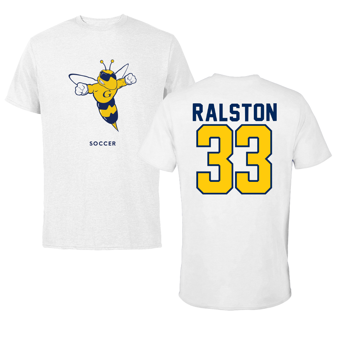 Graceland University Soccer White Tee - #33 Mackenzie Ralston