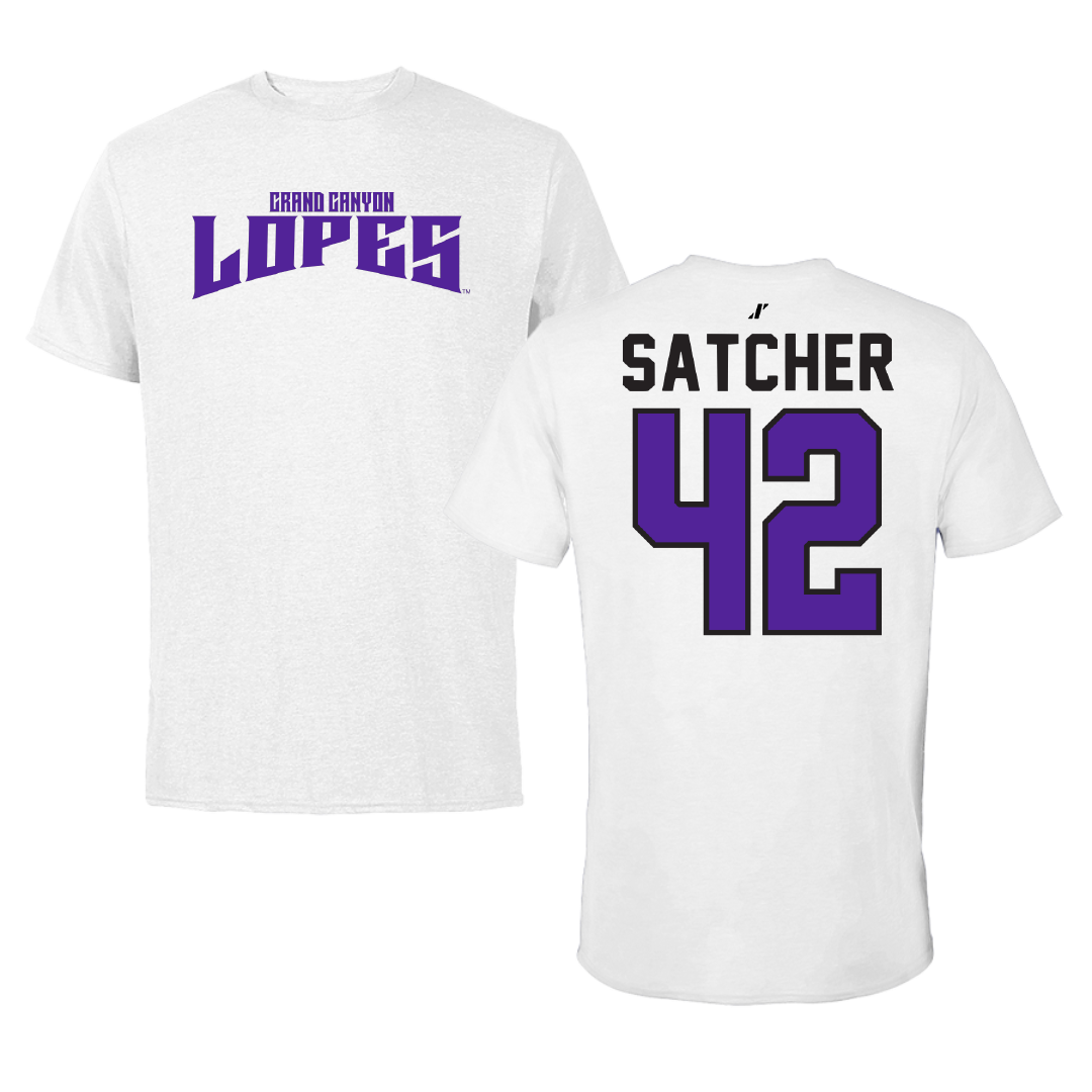 Grand Canyon University Softball White Classic Tee - #42 Alina Satcher
