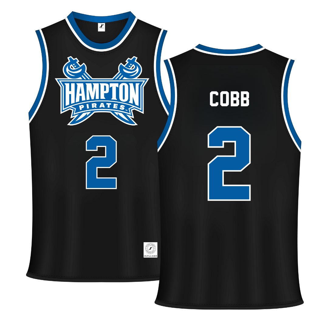 Hampton University Black Basketball Jersey - #2 Malaka Cobb