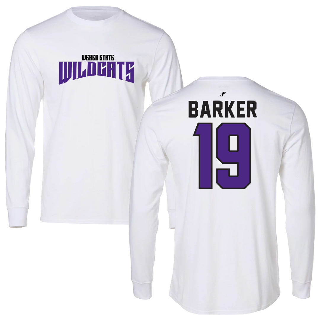 Weber State University Volleyball White Classic Long Sleeve - #19 Stacia Barker