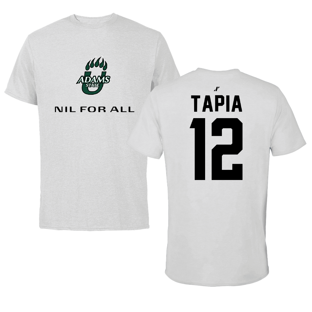 Adams State University Basketball Light Gray NIL for ALL Performance Tee - #12 Jude Tapia