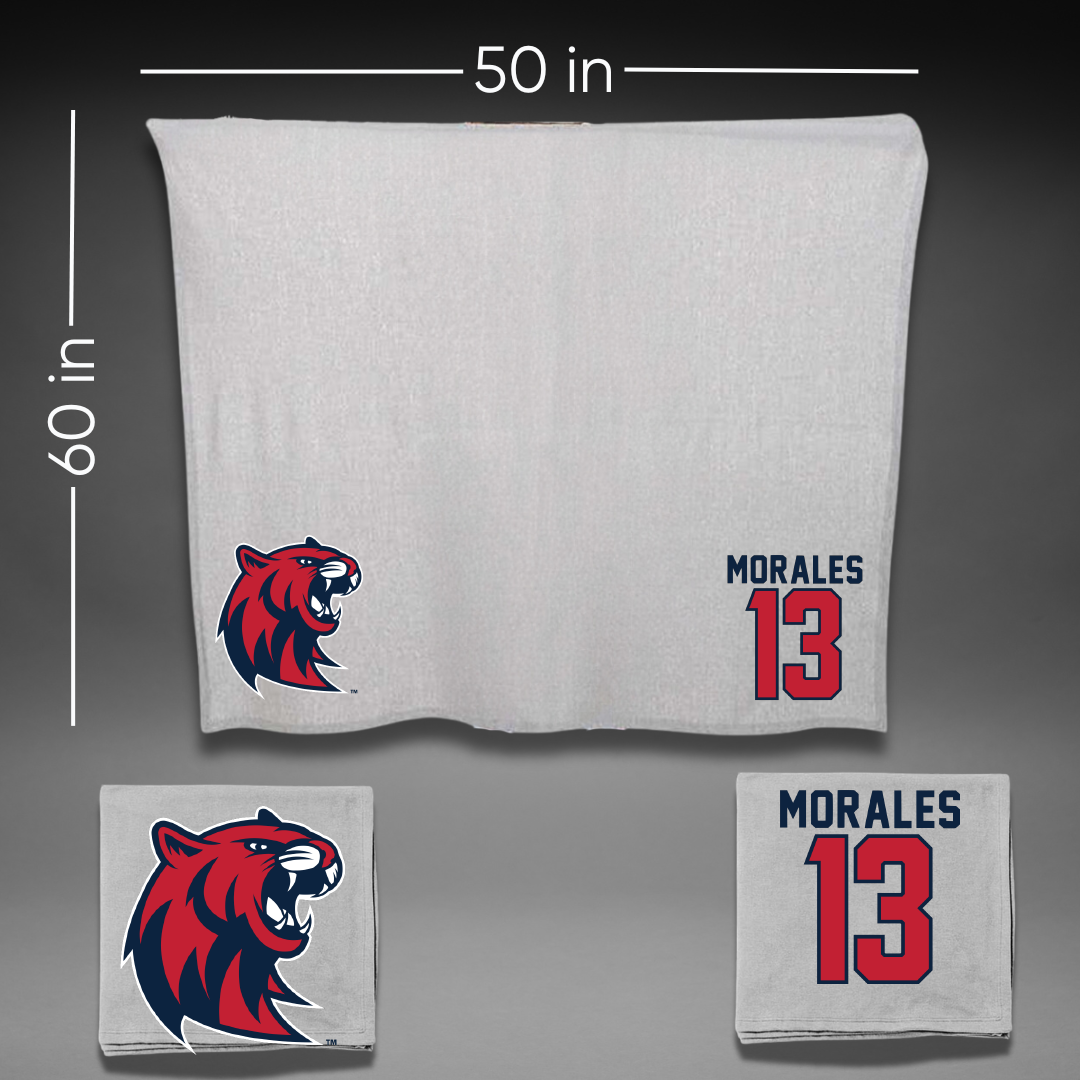 Rogers State University Softball Gray Blanket - #13 Bridgett Morales