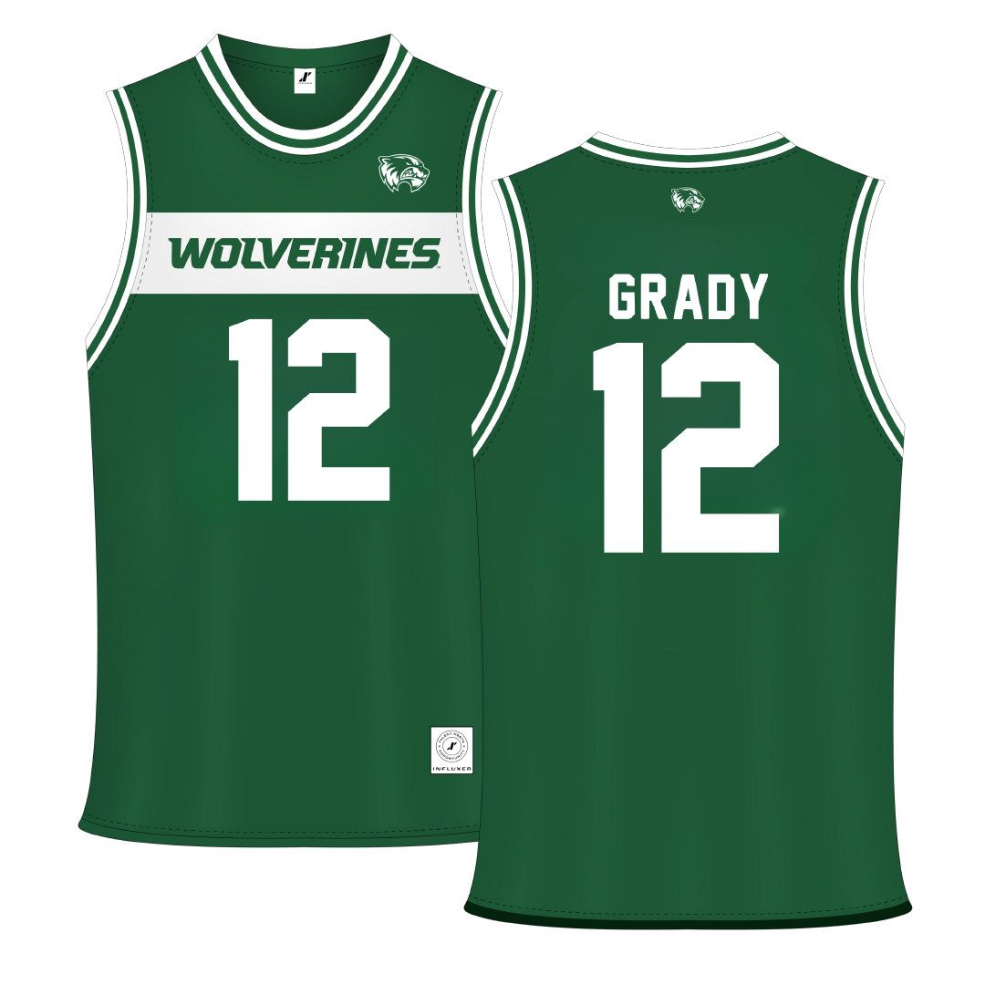 Utah Valley University Green Basketball Jersey - #12 Osiris Grady