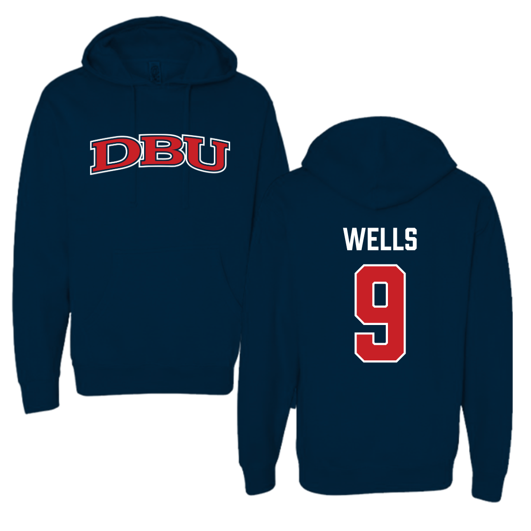 Dallas Baptist University Volleyball Navy Hoodie - #9 Karly Wells