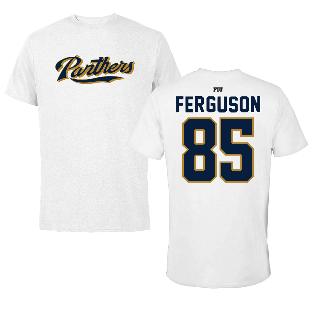Florida International University Football White Performance Tee - #85 Antonio Ferguson