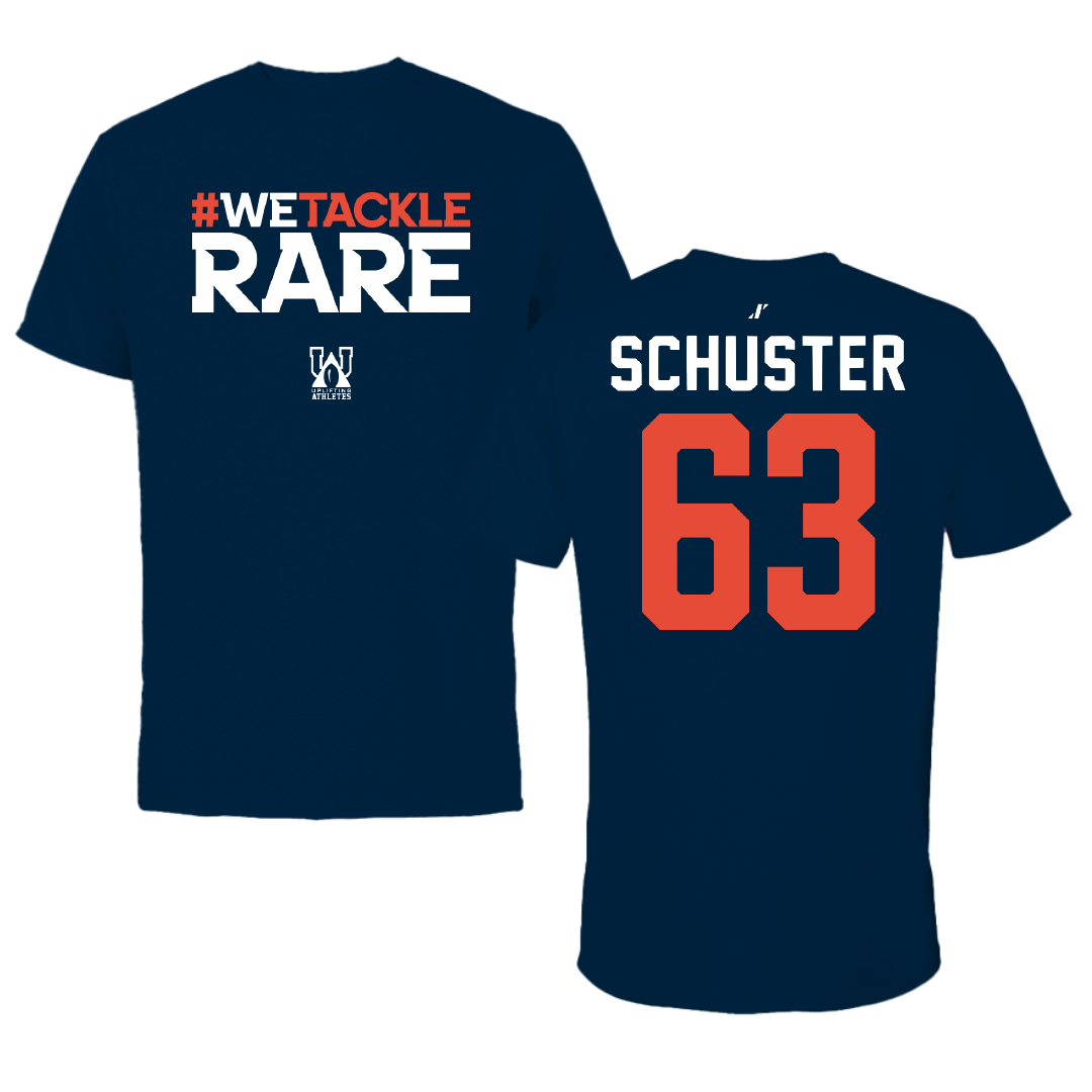 University of Illinois Football Navy Uplifting Athletes Tee - #63 Dezmond Schuster