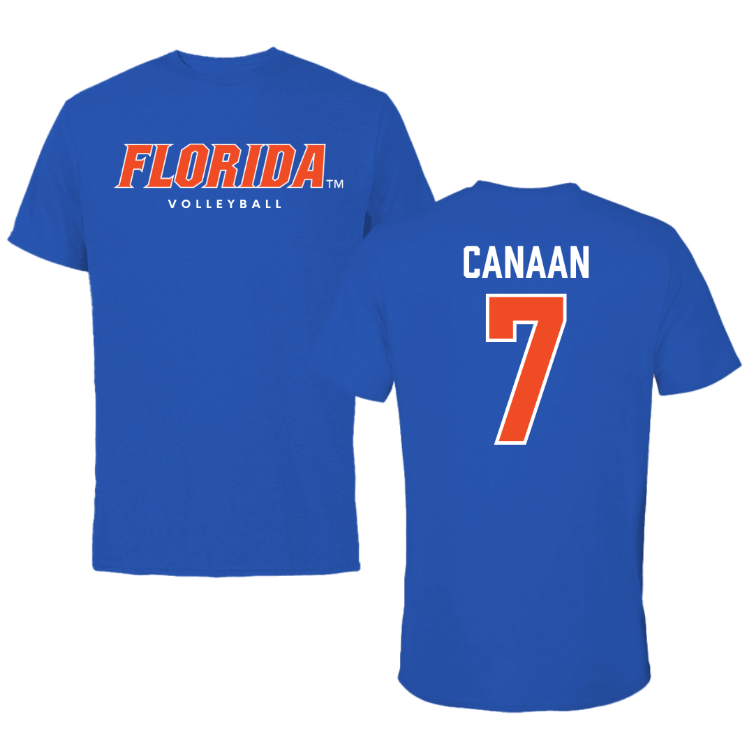 University of Florida Volleyball True Royal Florida Performance Tee - #7 Emily Canaan