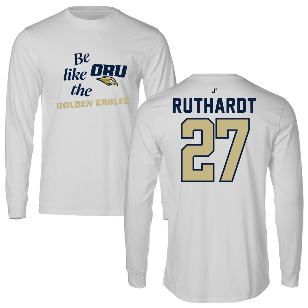 Oral Roberts University Baseball Light Gray Be Like Us Long Sleeve - #27 Keaton Ruthardt