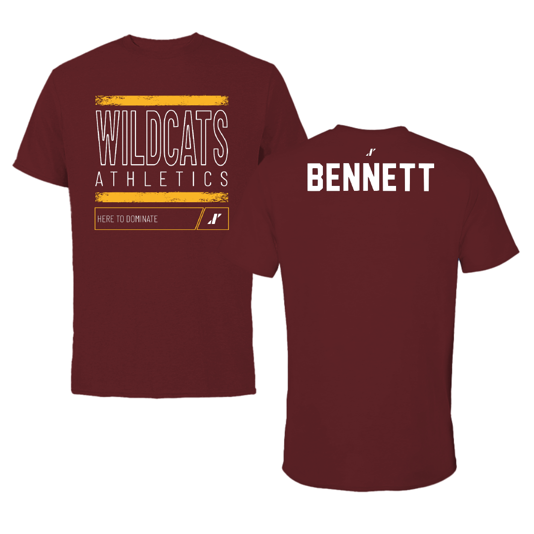Bethune-Cookman University TF and XC Maroon Dominate Performance Tee - Montrael Bennett