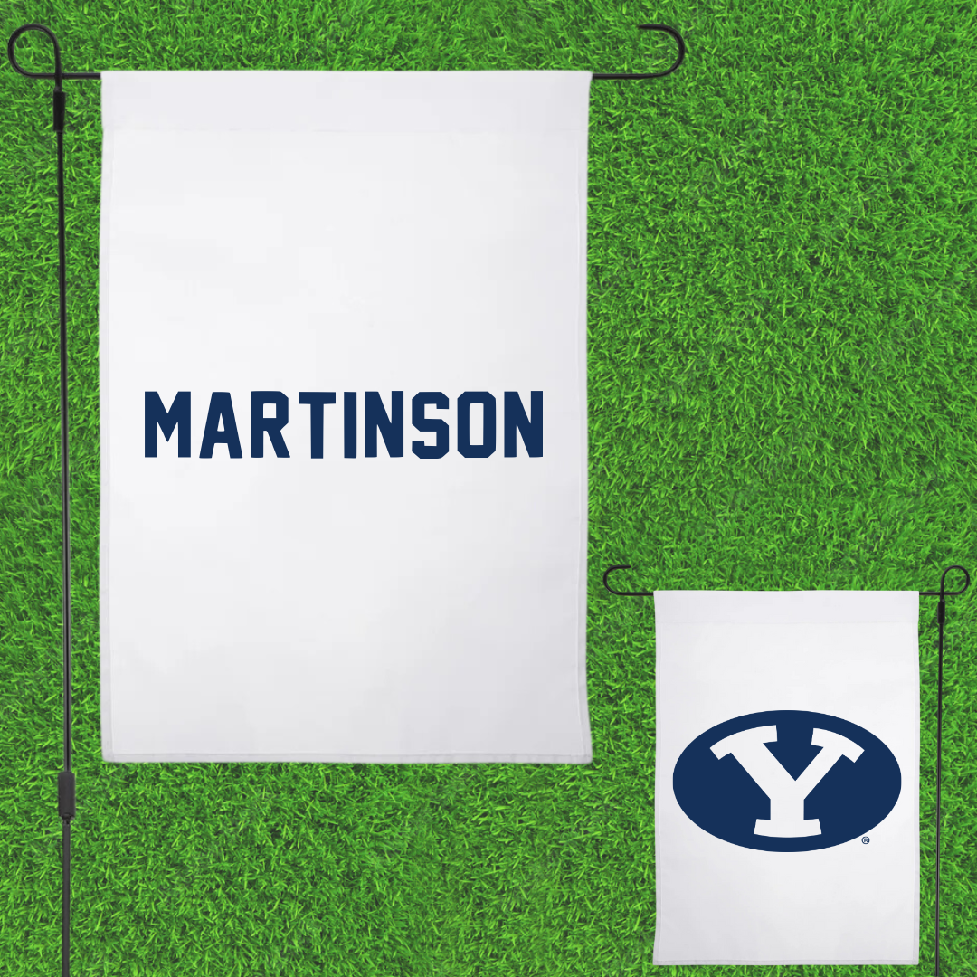 Brigham Young University Swimming & Diving White Garden Flag - Kara Martinson
