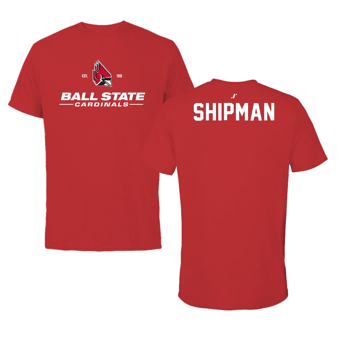 Ball State University Swimming & Diving Red General Tee - Cutter Shipman