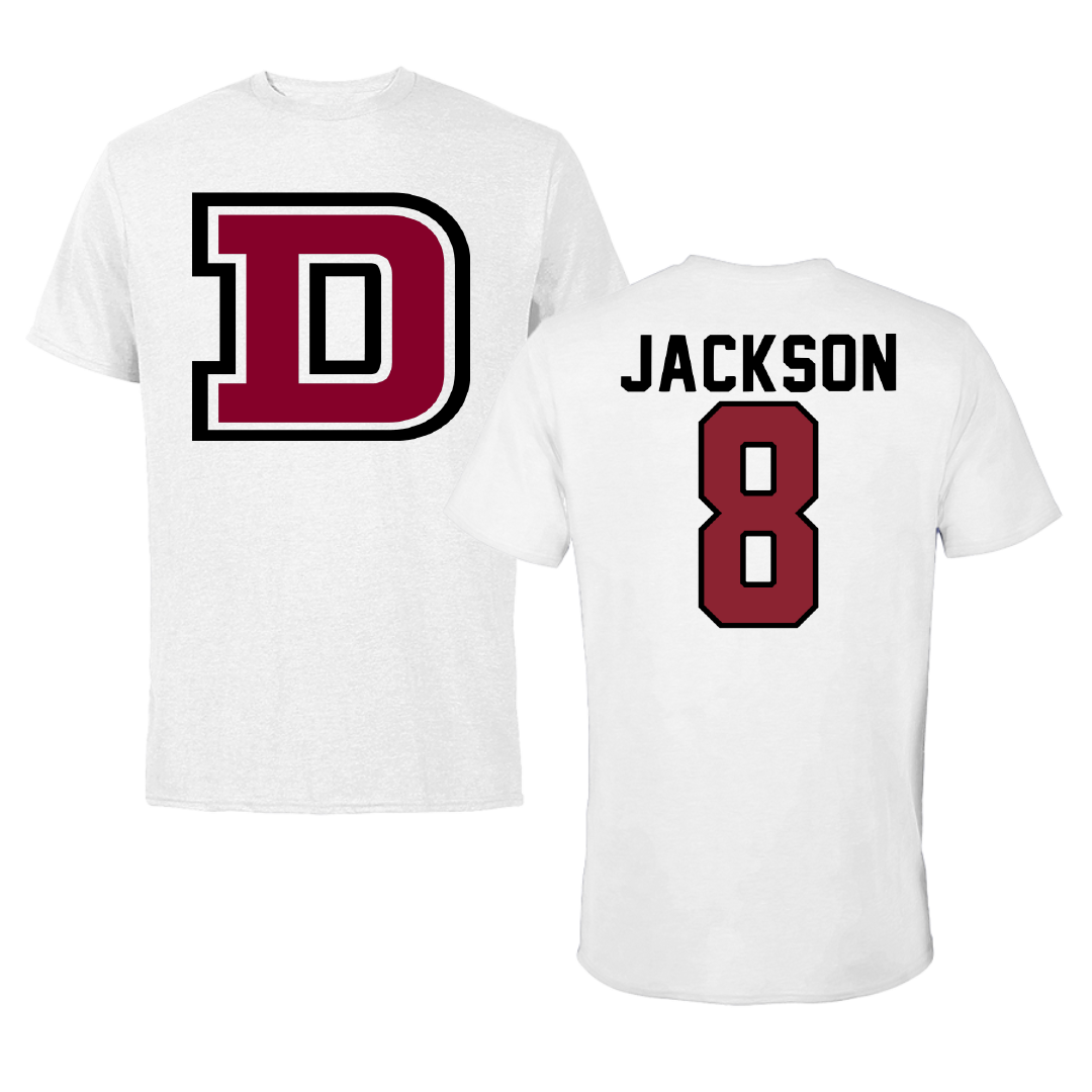 Dean College Lacrosse White Tee - #8 Rylee Jackson