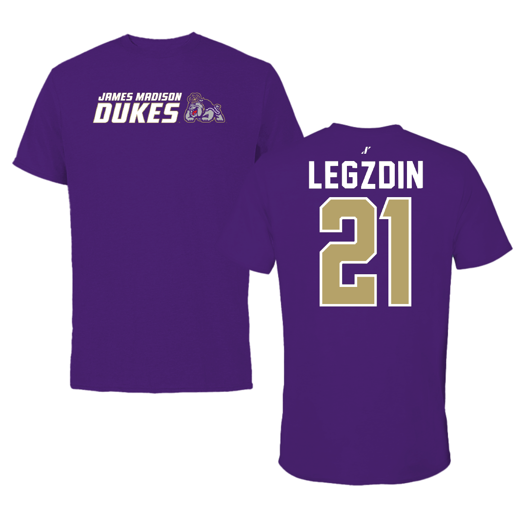 James Madison University Softball Purple General Tee - #21 Cali Legzdin