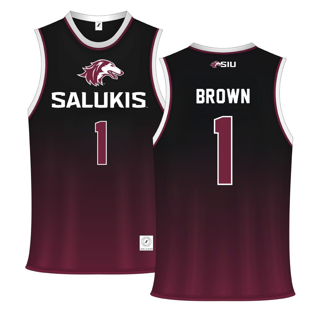 Southern Illinois University at Carbondale Maroon Basketball Jersey - #1 Tyranny Brown