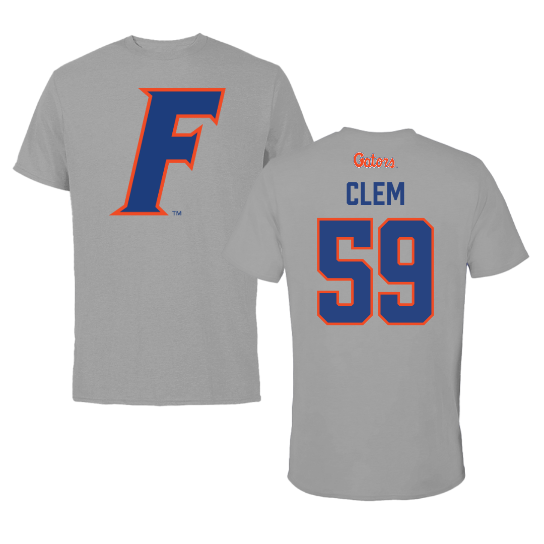 University of Florida Football Dark Gray Tee - #59 Hayden Clem
