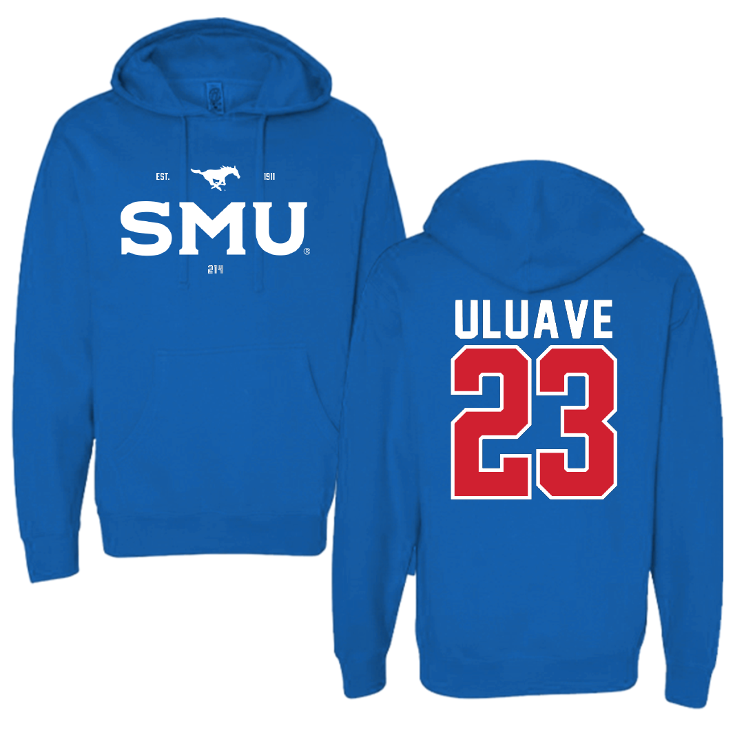 Southern Methodist University Volleyball Blue General Hoodie - #23 Sina Uluave