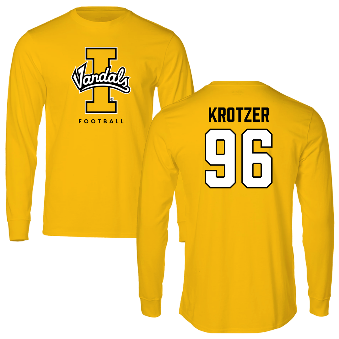 University of Idaho Football Gold Performance Long Sleeve - #96 Zach Krotzer