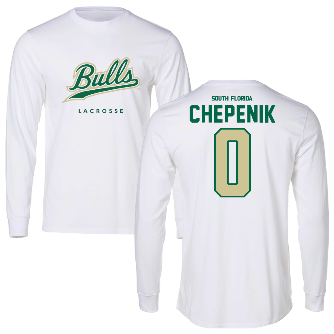 University of South Florida Lacrosse White Performance Long Sleeve - #0 Sofia Chepenik