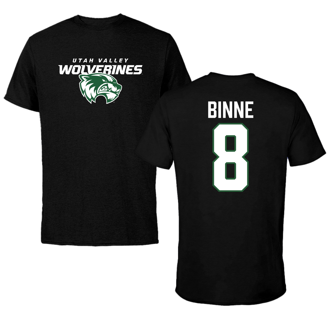 Utah Valley University Softball Black Wolverines Performance Tee - #8 Ryley Binne