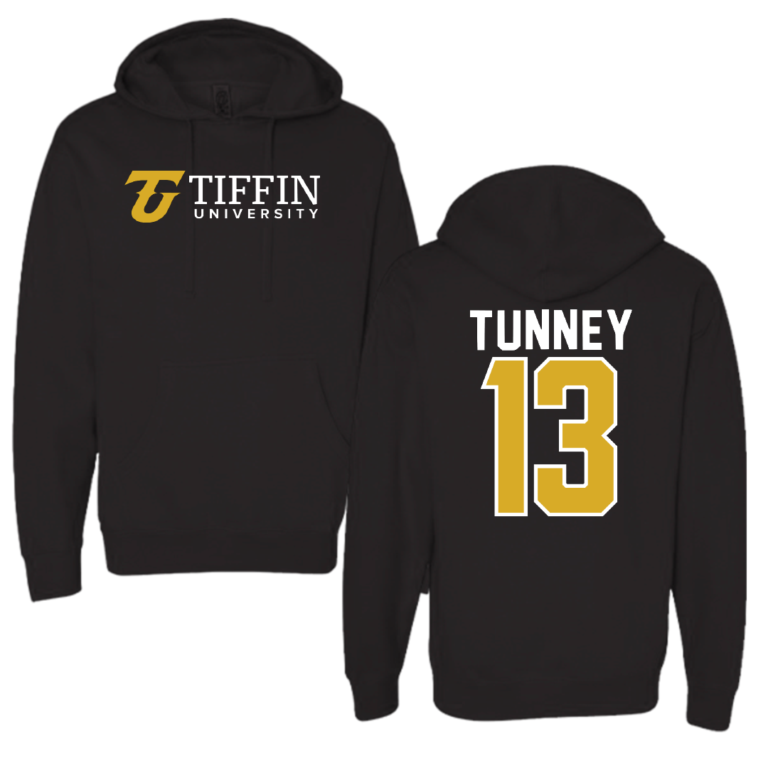 Tiffin University Soccer Black Hoodie - #13 Cian Tunney
