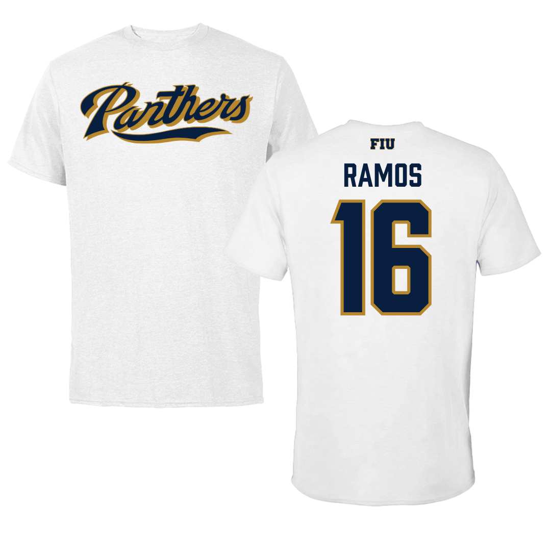 Florida International University Soccer White Tee - #16 Sophia Ramos
